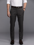 Raymond Men Mid-Rise Slim Fit Checked Formal Trousers