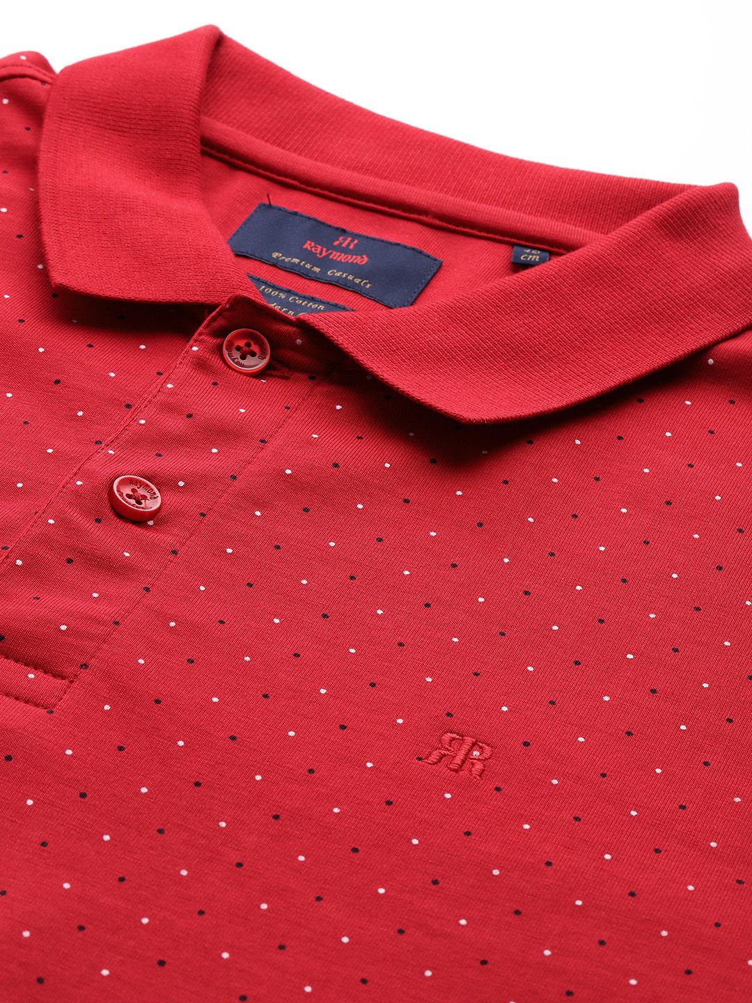 Raymond Slim Modern Fit Printed Polo Collar Pure Cotton T-shirt