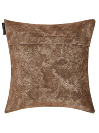 HOSTA HOMES Brown & Gold-Toned 2 Pieces Floral Velvet Square Cushion Covers