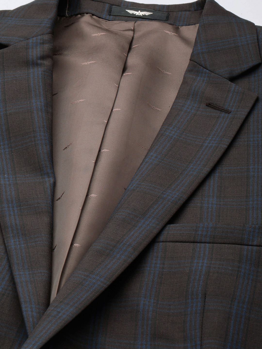 Park Avenue Checked Single Breasted Super Slim Fit 2 Piece Formal Suits