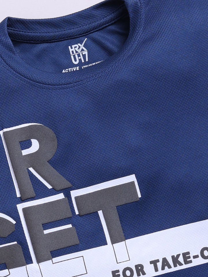 HRX by Hrithik Roshan Boys Printed T-shirt with Rapid Dry Technology