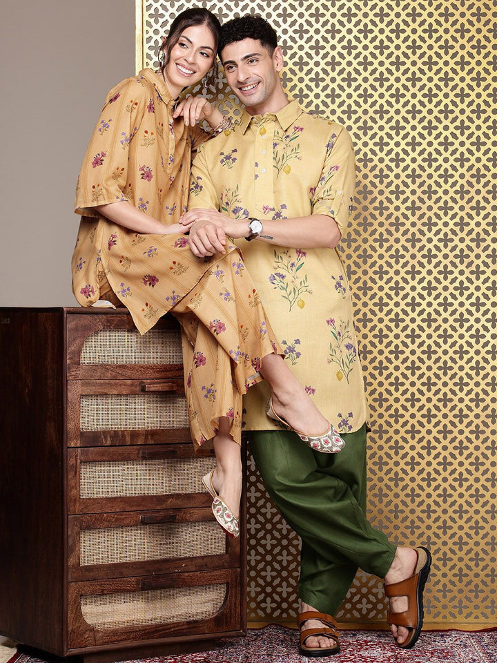 House of Pataudi Women Floral Printed Regular Jashn Kurta With Palazzos