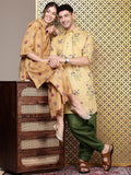 House of Pataudi Women Floral Printed Regular Jashn Kurta With Palazzos