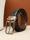 Teakwood Leathers Men Textured Leather Reversible Belt
