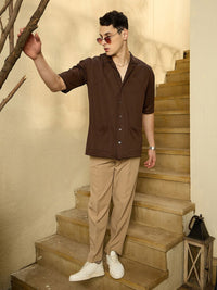 DENNISON Men Resort Wear Drop Shoulder Oversized Casual Shirt