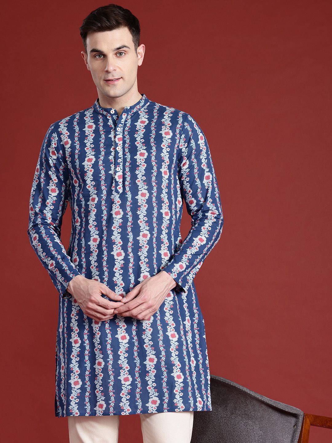Anouk Kaarkhana Collection Pure Cotton Floral Print Kurta