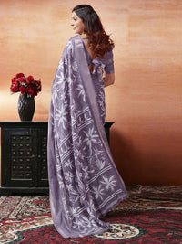 KALINI Floral Printed Zari Saree