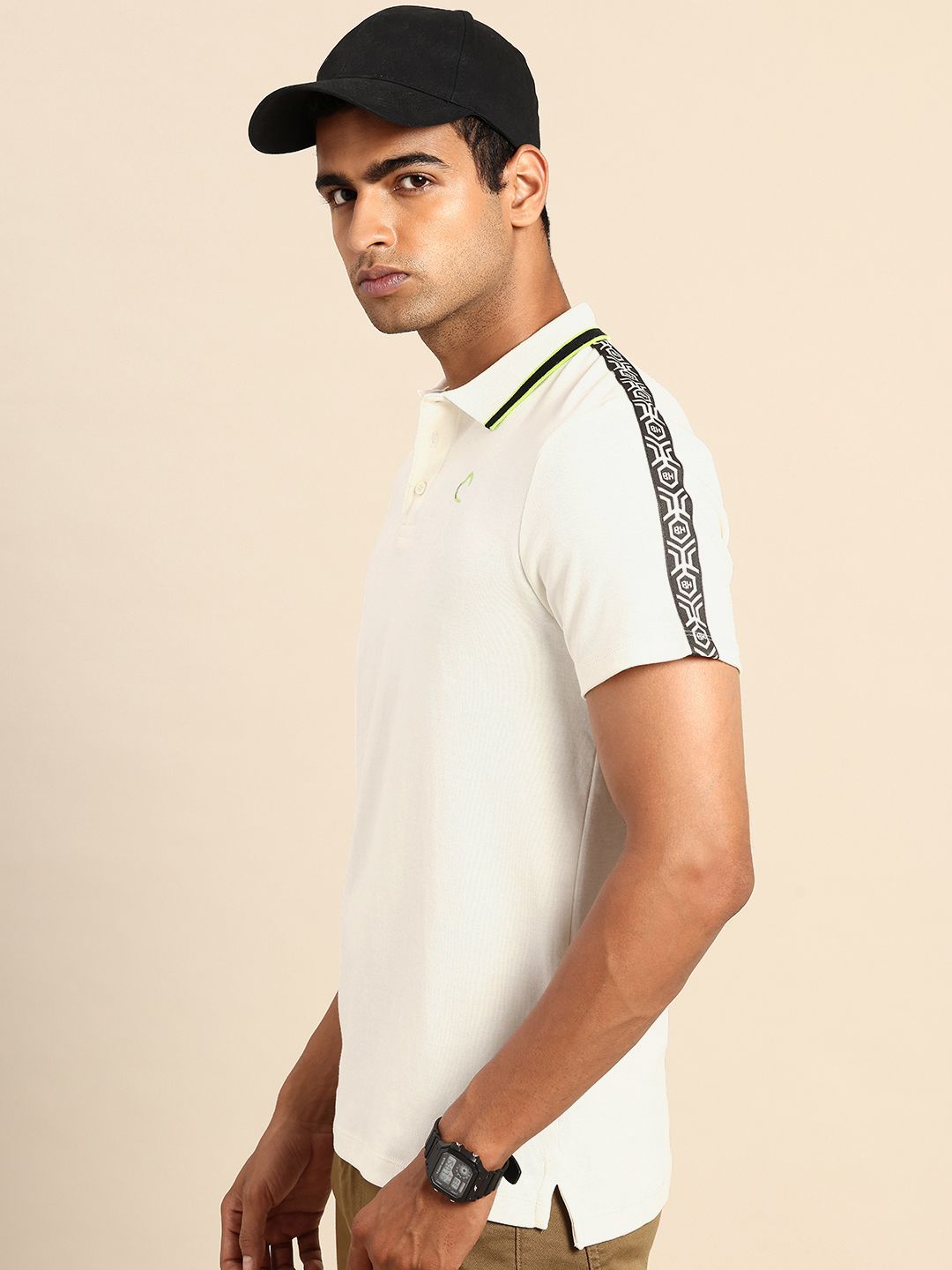 Being Human Polo Collar Pure Cotton T-shirt
