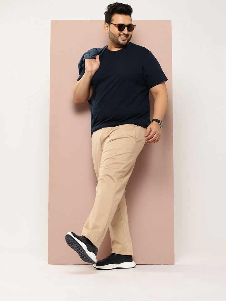 Thomas Scott Men Plus Size Straight Fit Easy Wash Chinos Trousers