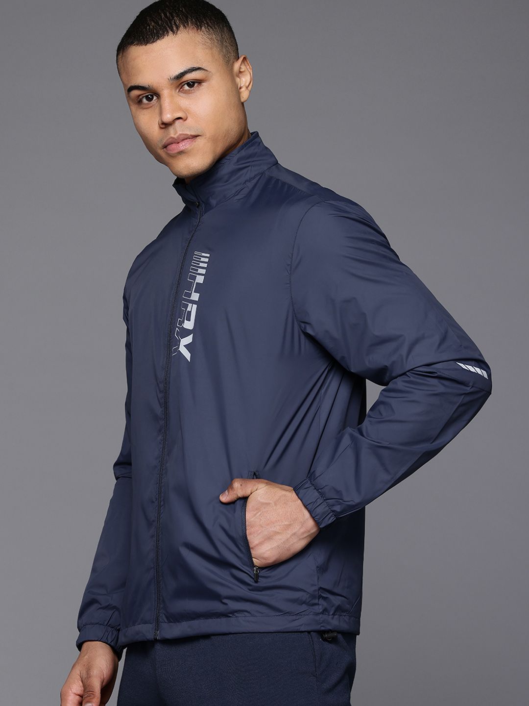HRX by Hrithik Roshan Rapid-Dry Reflective Detail Running Jacket