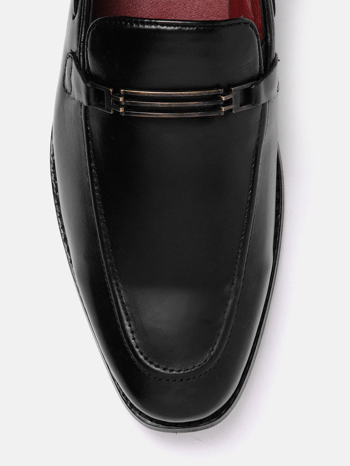 House of Pataudi Men Handcrafted Leather Formal Loafers