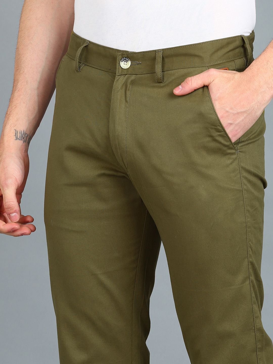 Urbano Fashion Men Slim Fit Easy Wash Pure Cotton Chinos