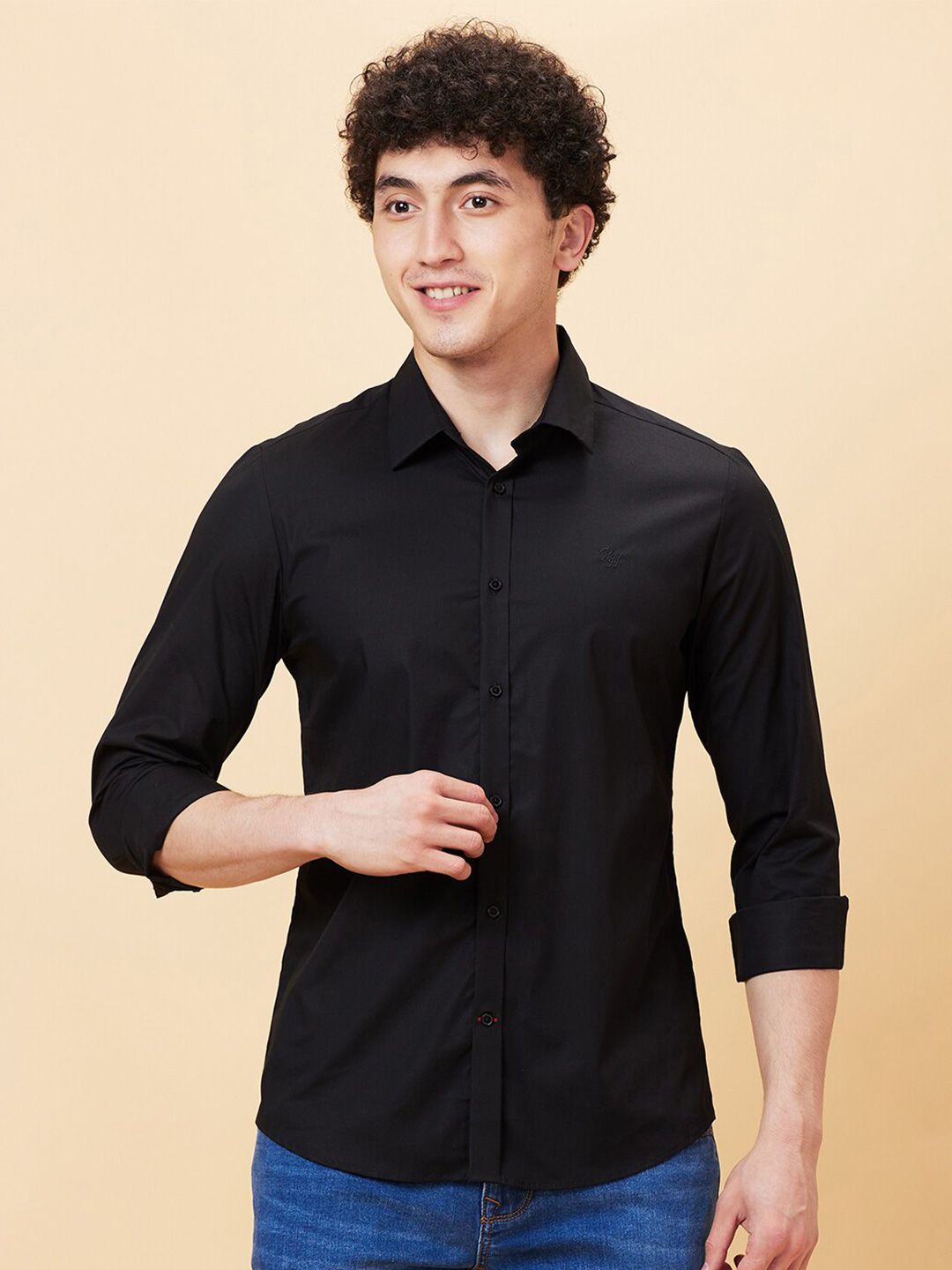 Being Human Spread Collar Slim Fit Casual Shirt