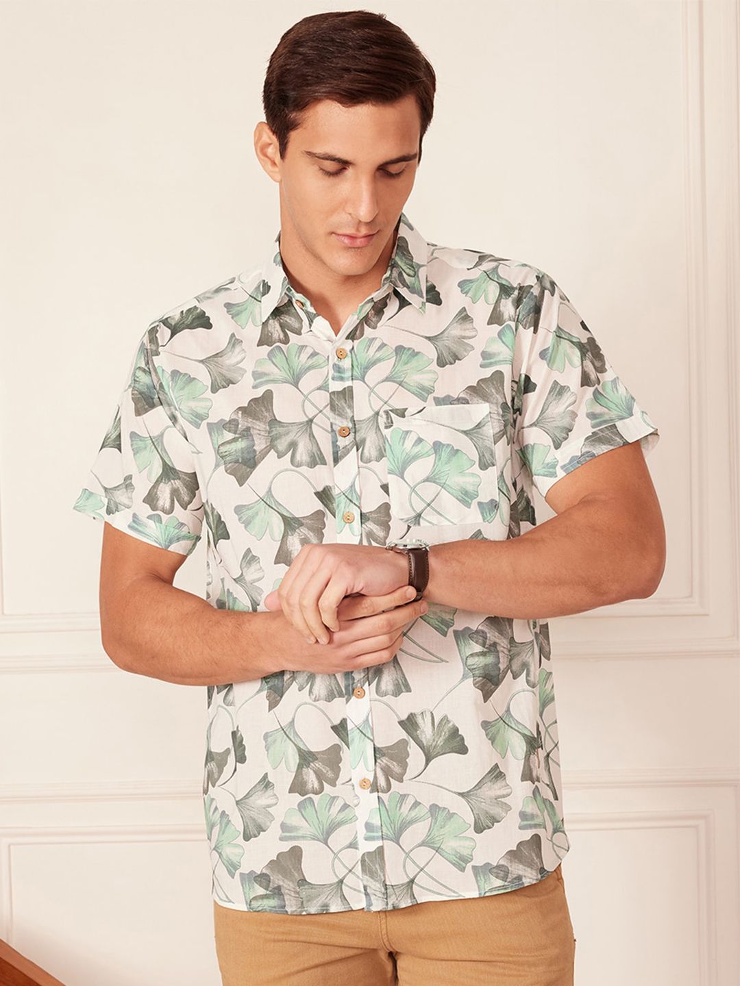 DENNISON Smart Block Printed Casual Shirt