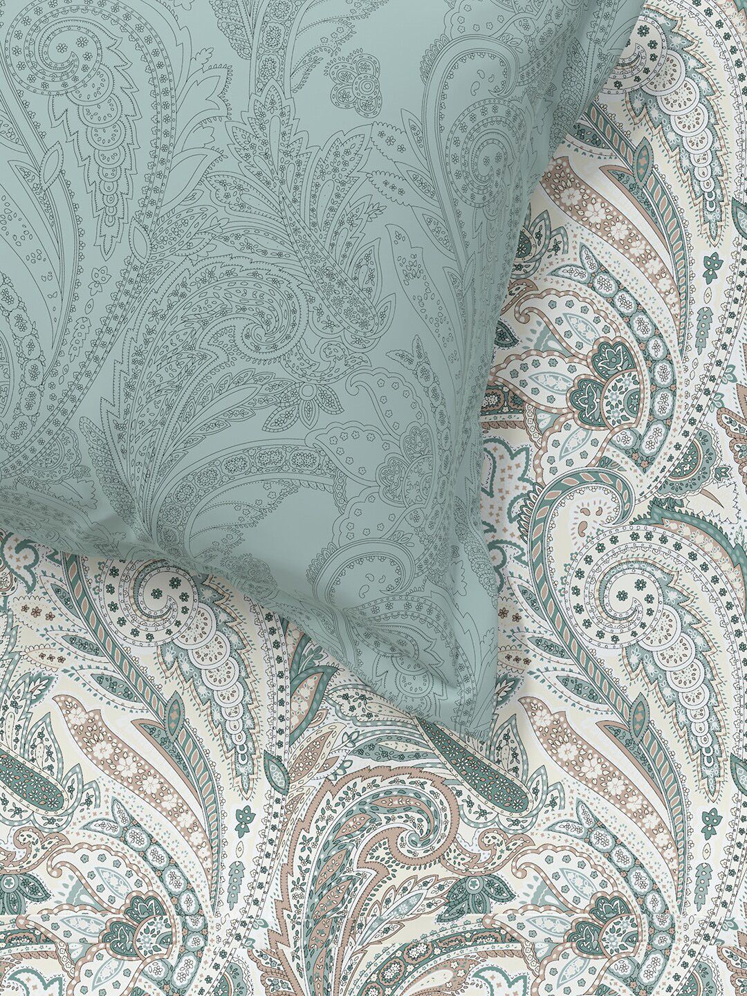 TRIDENT Margaret Epitome Flat 144TC Queen Cotton Bedsheet Set