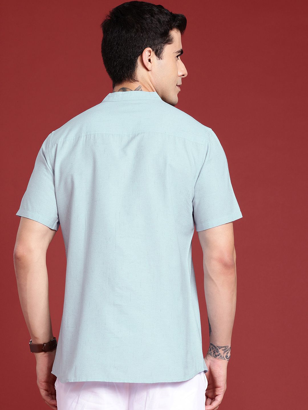 Anouk Self Design Textured Casual Shirt