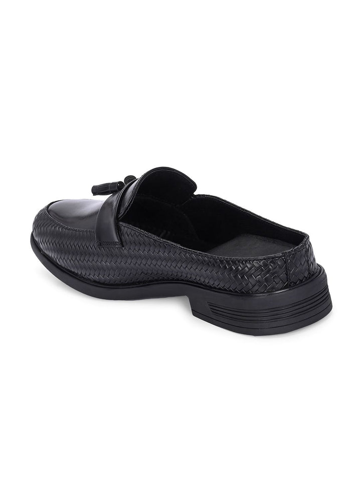 House of Pataudi Men Round Toe Formal Slip On Mules