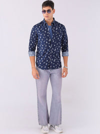 The Indian Garage Co Slim Fit Opaque Printed Pure Cotton Casual Shirt