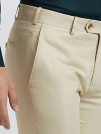 Raymond Men Solid Slim Fit Mid-Rise Formal Trousers