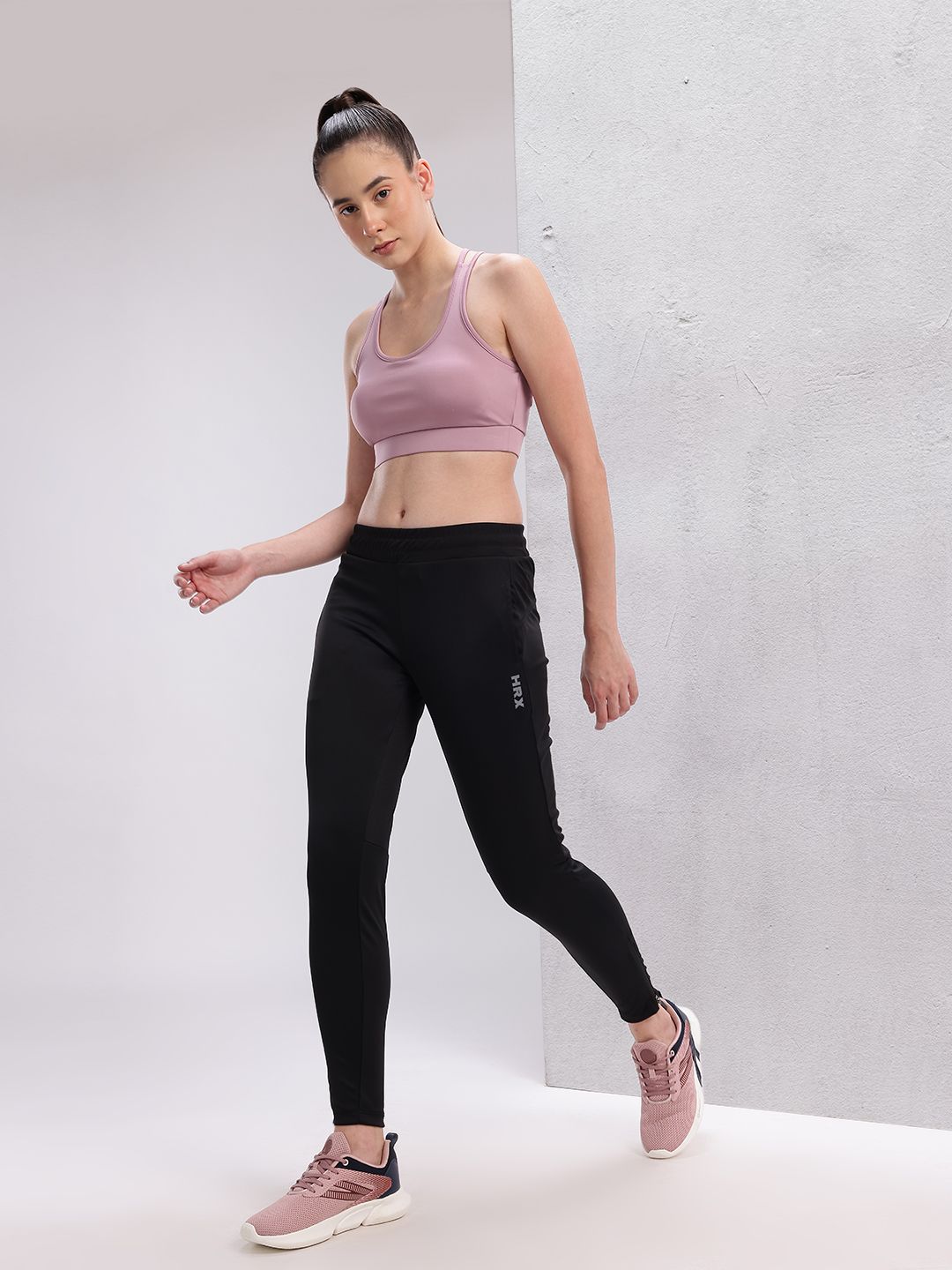 HRX by Hrithik Roshan Women Mid-Rise Slim Fit Running Track Pants