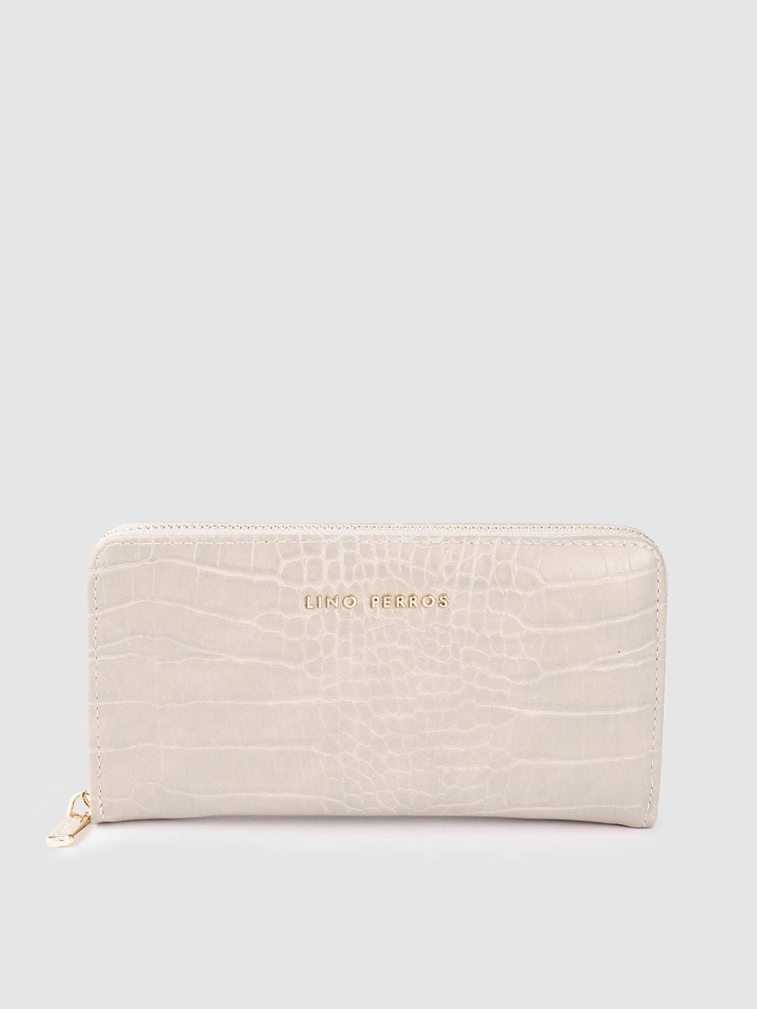 Lino Perros Women Croc Textured Zip Around Wallet