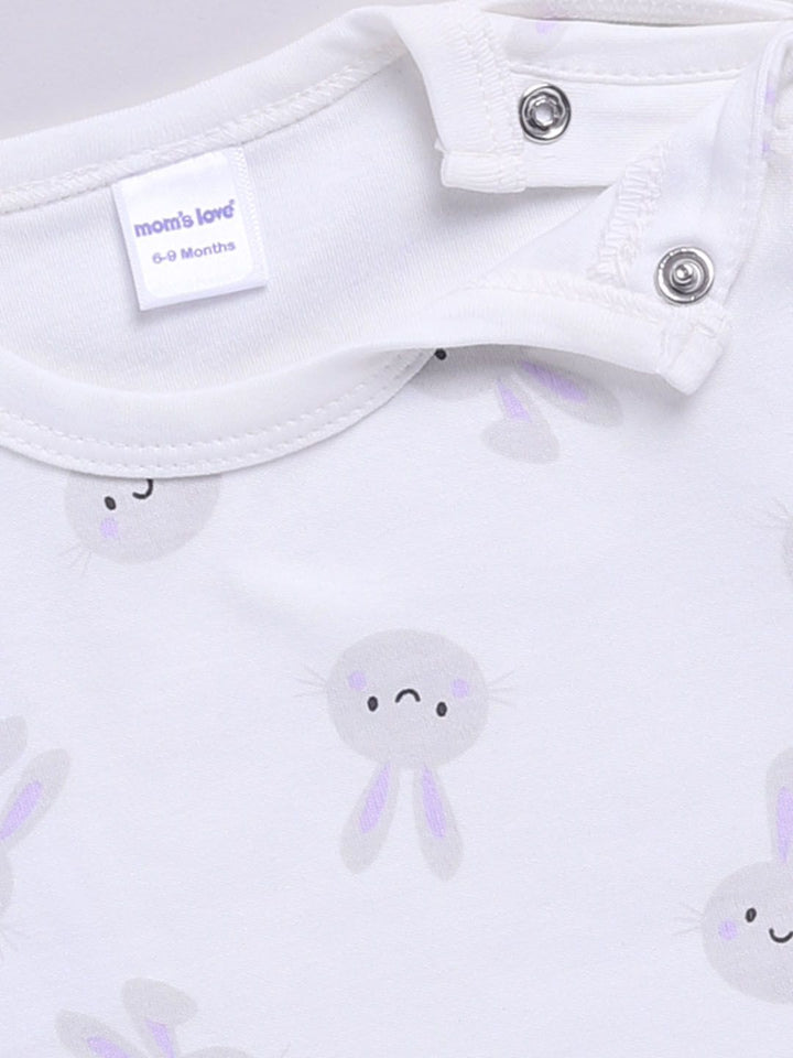 Moms Love Infant Girls Pure Cotton A-Line Dress With Top