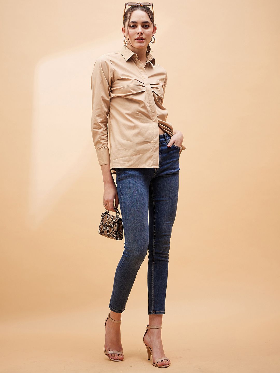 SASSAFRAS BASICS Comfort Spread Collar Long Sleeves Cotton Casual Shirt