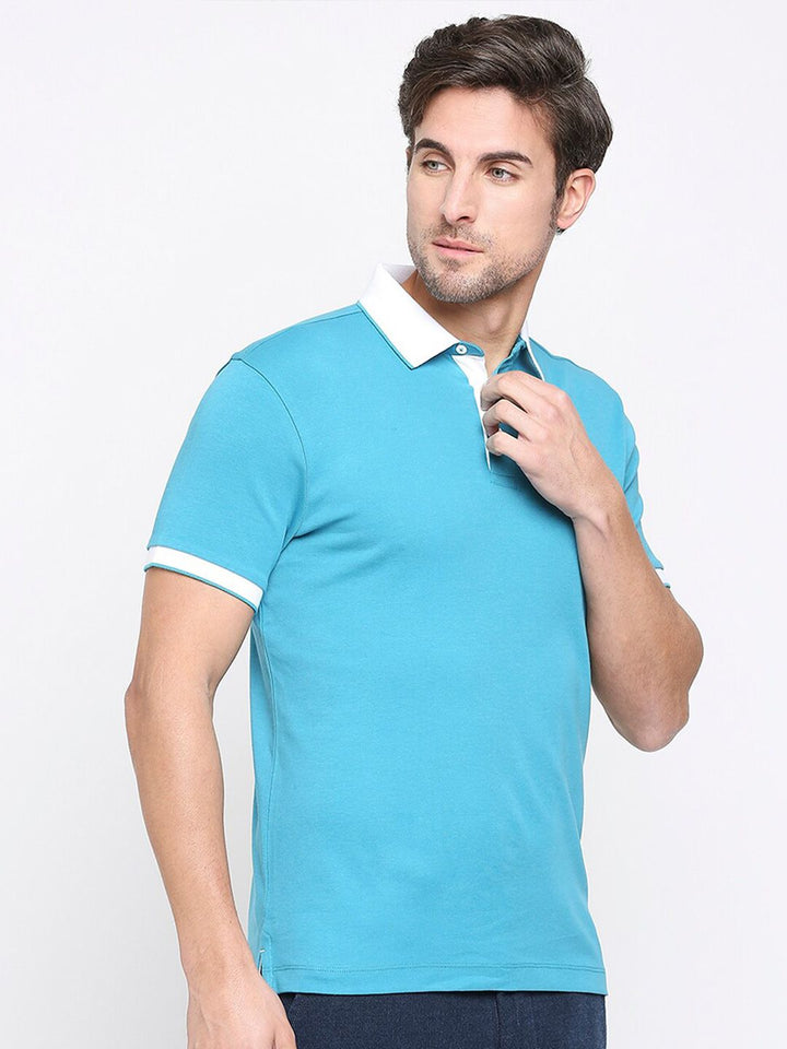 Being Human Colourblocked Polo Collar Regular Fit Cotton Regular T-shirt