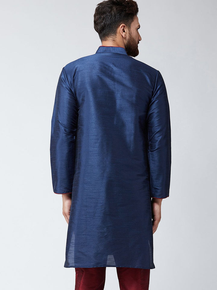 SOJANYA Lelaki Biru Solid Kurta Lurus