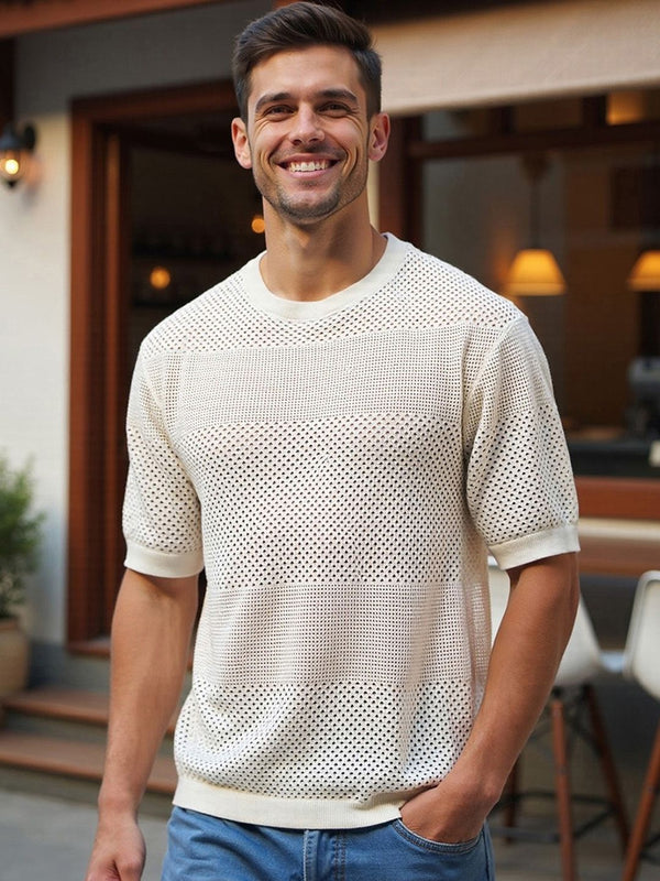 Bewakoof Cotton Gardenia T-Shirt Flatknit Biasa Flatknit