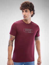 SPYKAR Men Typography Printed Round Neck Slim Fit T-shirt