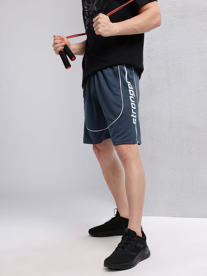 HRX by Hrithik Roshan Men Mid-Rise Typography Print Rapid-Dry Training Shorts