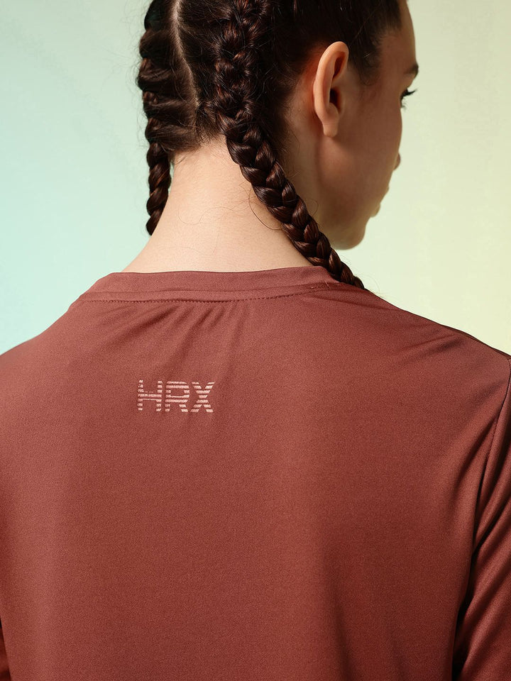 HRX by Hrithik Roshan ACTIVE-GODDESS Brand Logo Printed Rapid Dry Training T-shirt