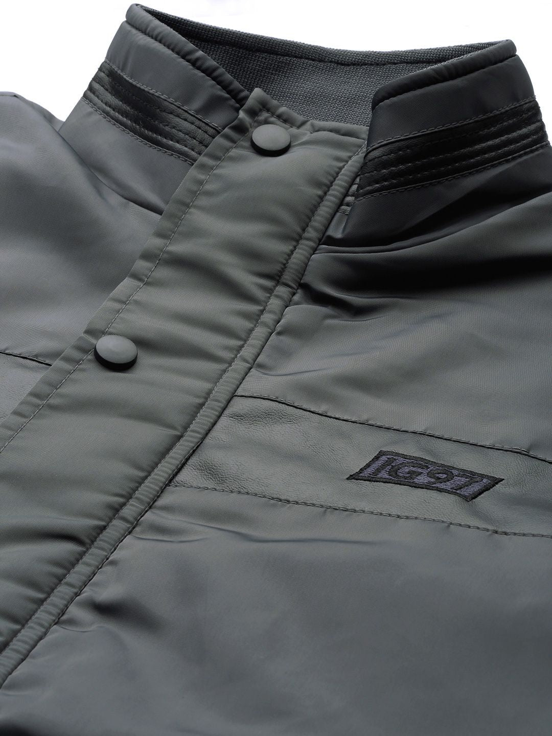 The Indian Garage Co Men Slim Fit Bomber Jacket with Insert Pockets