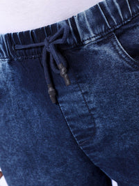The Indian Garage Co Men Mid-Rise Heavy Fade Stretchable Cargo Jogger Jeans
