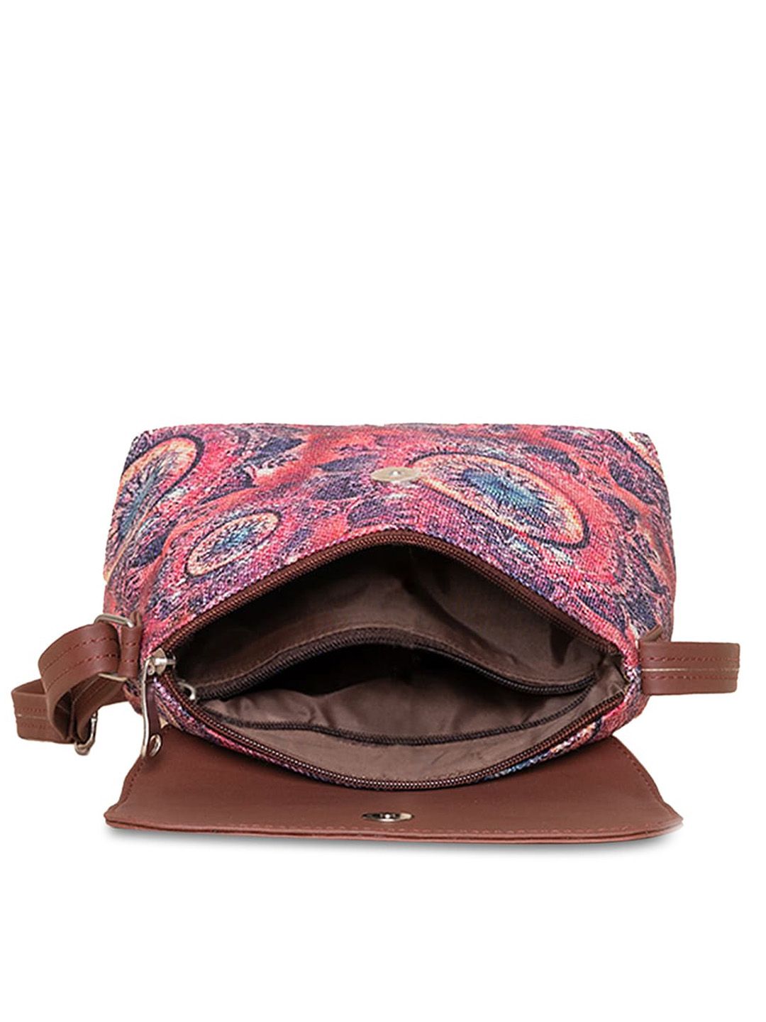 ZOUK Pink Printed Bucket Sling Bag