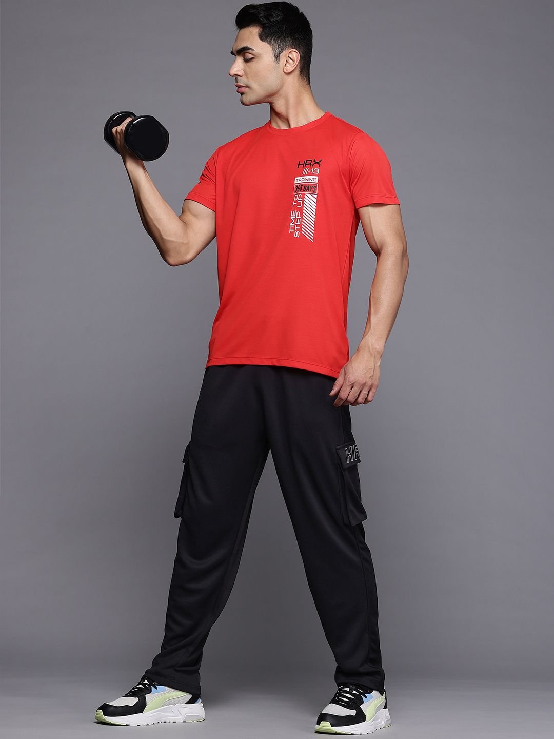 HRX by Hrithik Roshan Men Rapid Dry Cargo-Style Training Track Pants