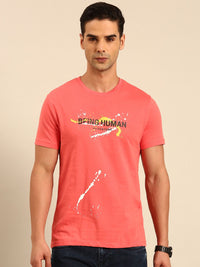 Being Human Brand Logo Printed Pure Cotton T-shirt