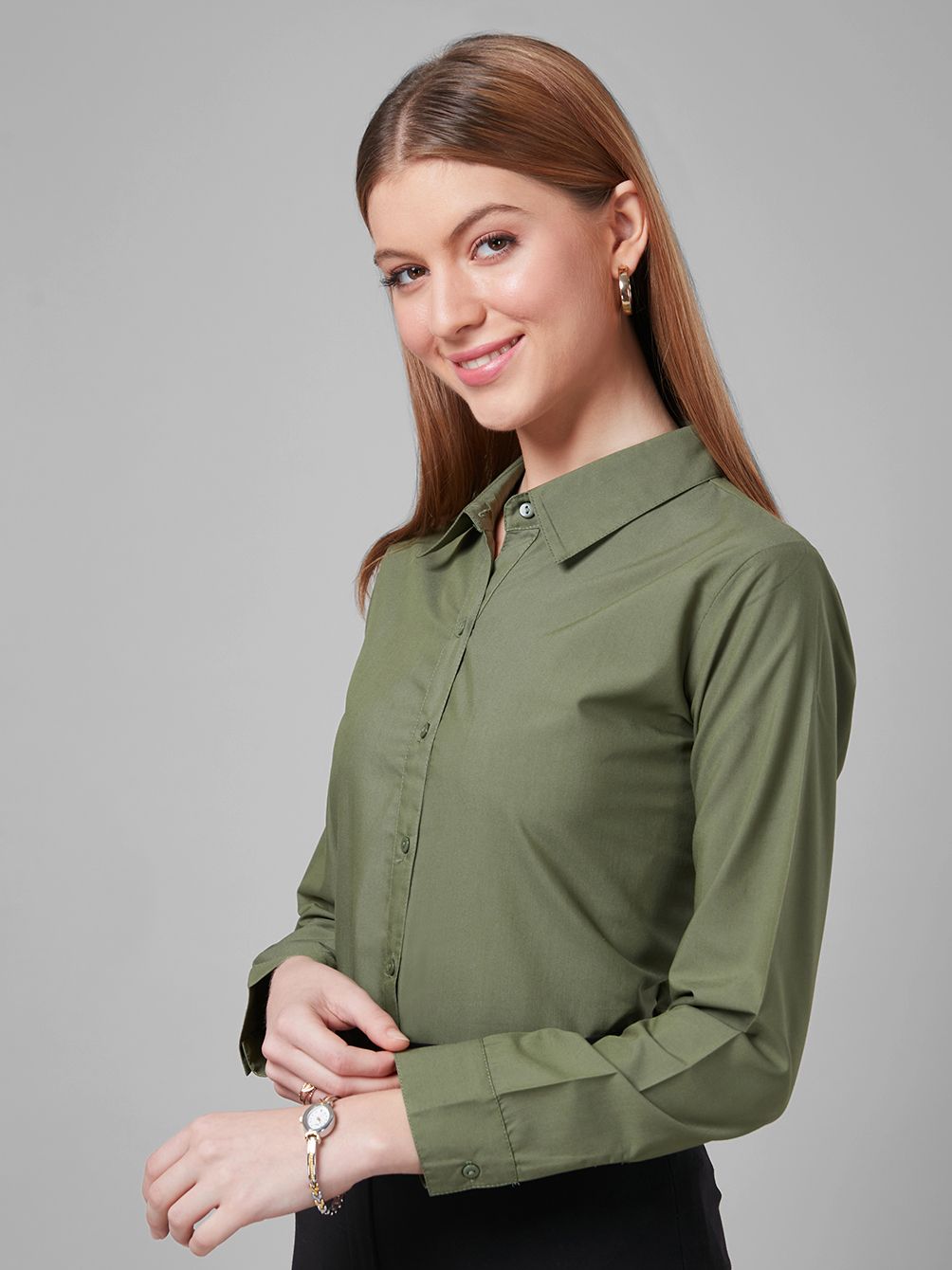 Style Quotient Women Solid Formal Shirt