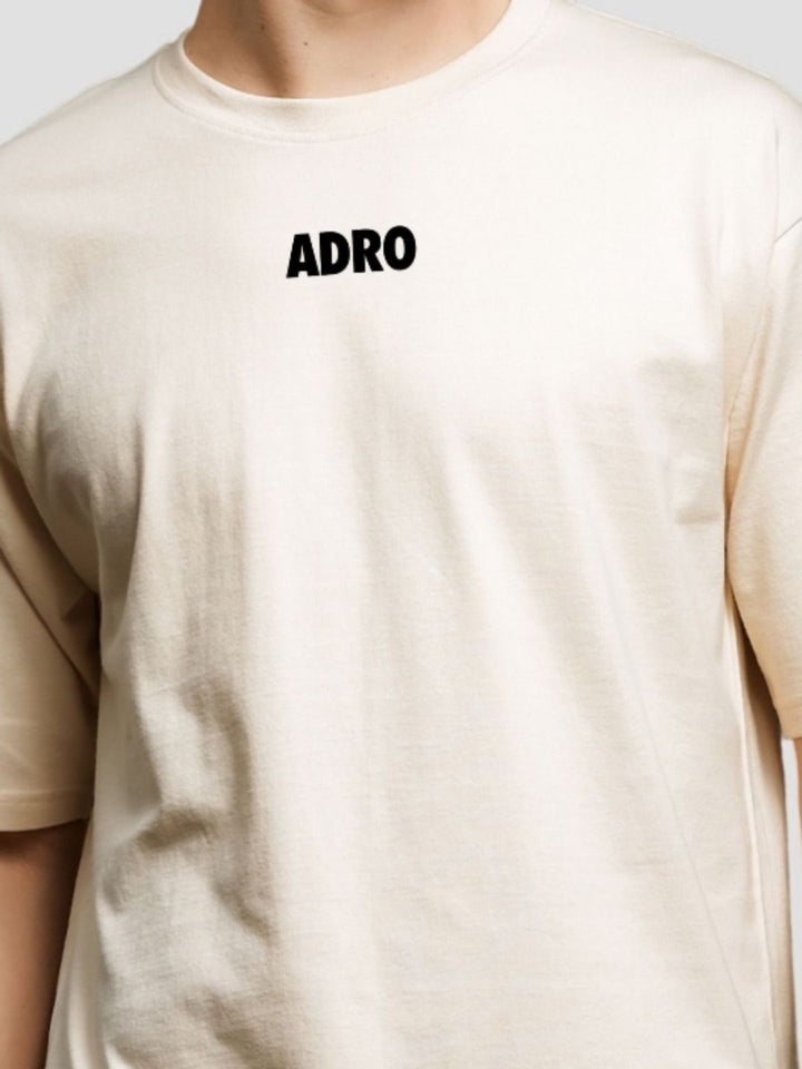 ADRO Men Graphic Printed Round Neck Cotton Oversized T-Shirt
