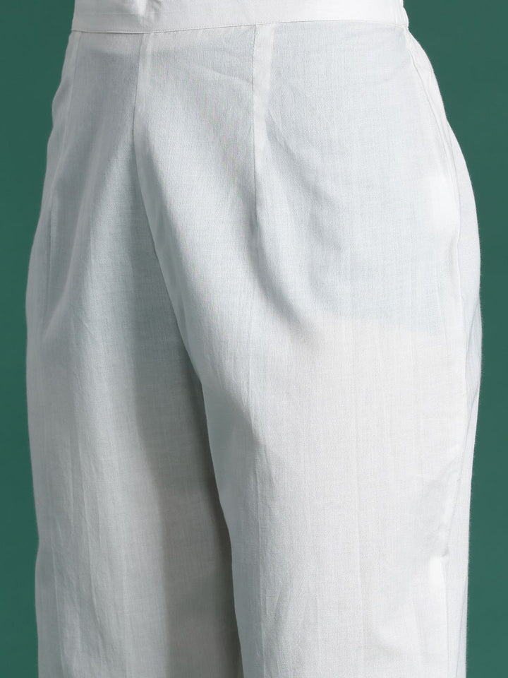 Indo Era Ethnic Motifs Printed Mirror Work Pure Cotton Kurta with Trousers & With Dupatta