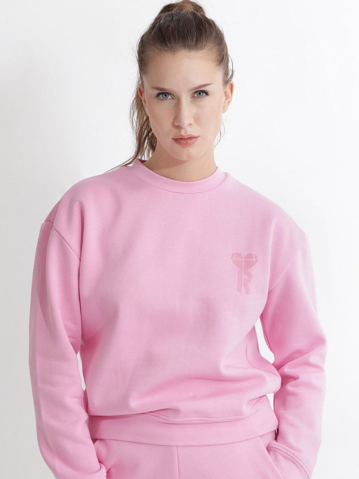 RAREISM Round Neck Cotton Sweatshirt