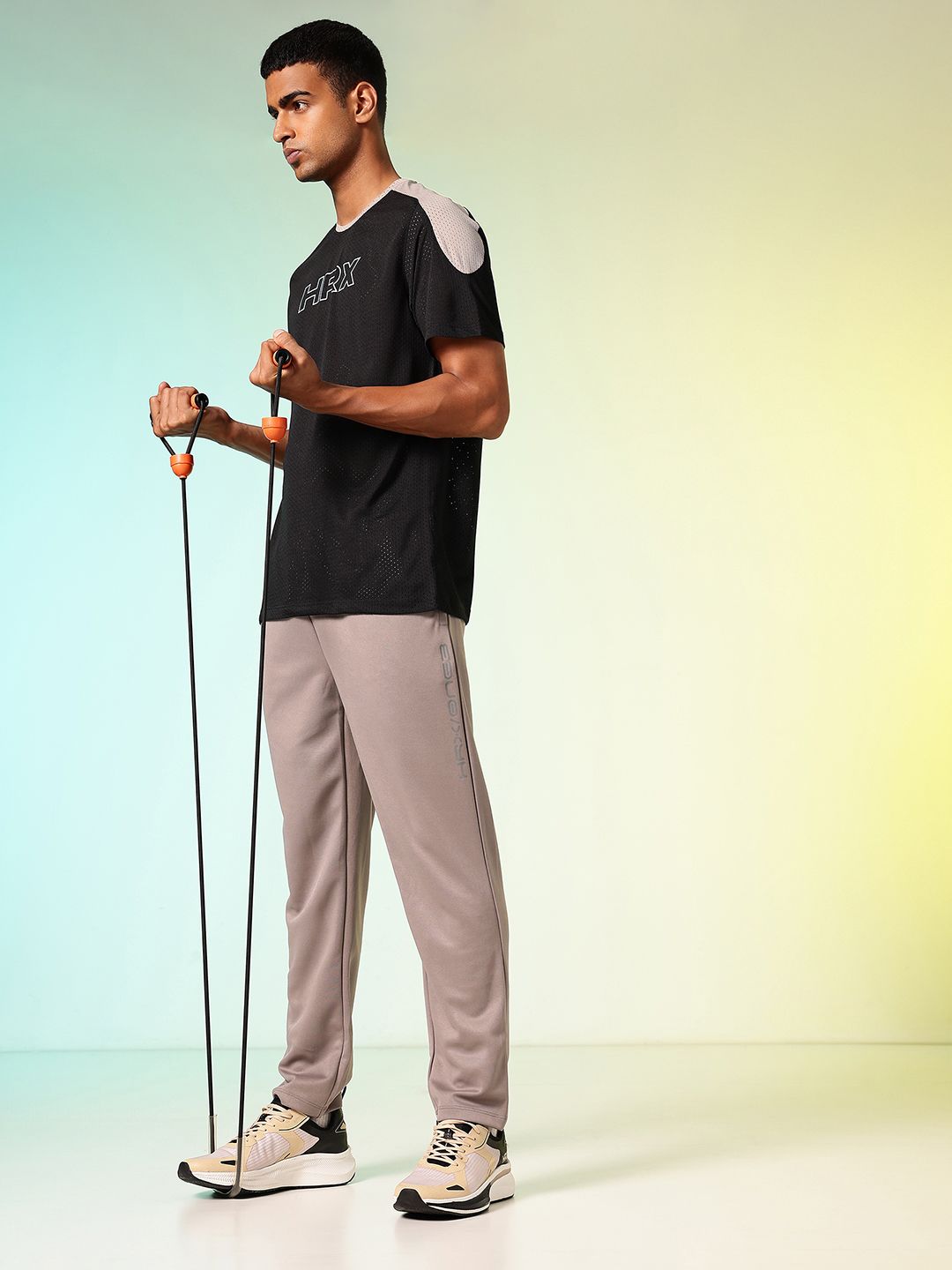 HRX by Hrithik Roshan Relaxed Fit Printed Rapid-Dry Training or Gym Sports T-shirt