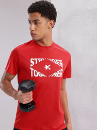 HRX by Hrithik Roshan Couple Collection Typography Printed Rapid Dry Training T-shirt