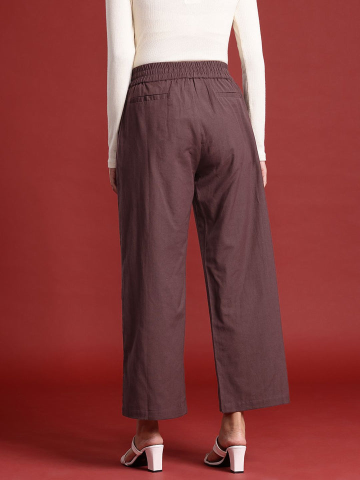 all about you Women Cropped Cotton Linen Trousers