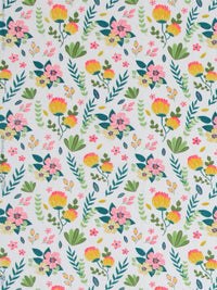 BOMBAY DYEING Dream Lover Green Floral Cotton 104 TC Queen Bedsheet Set 2.54 x 2.24m