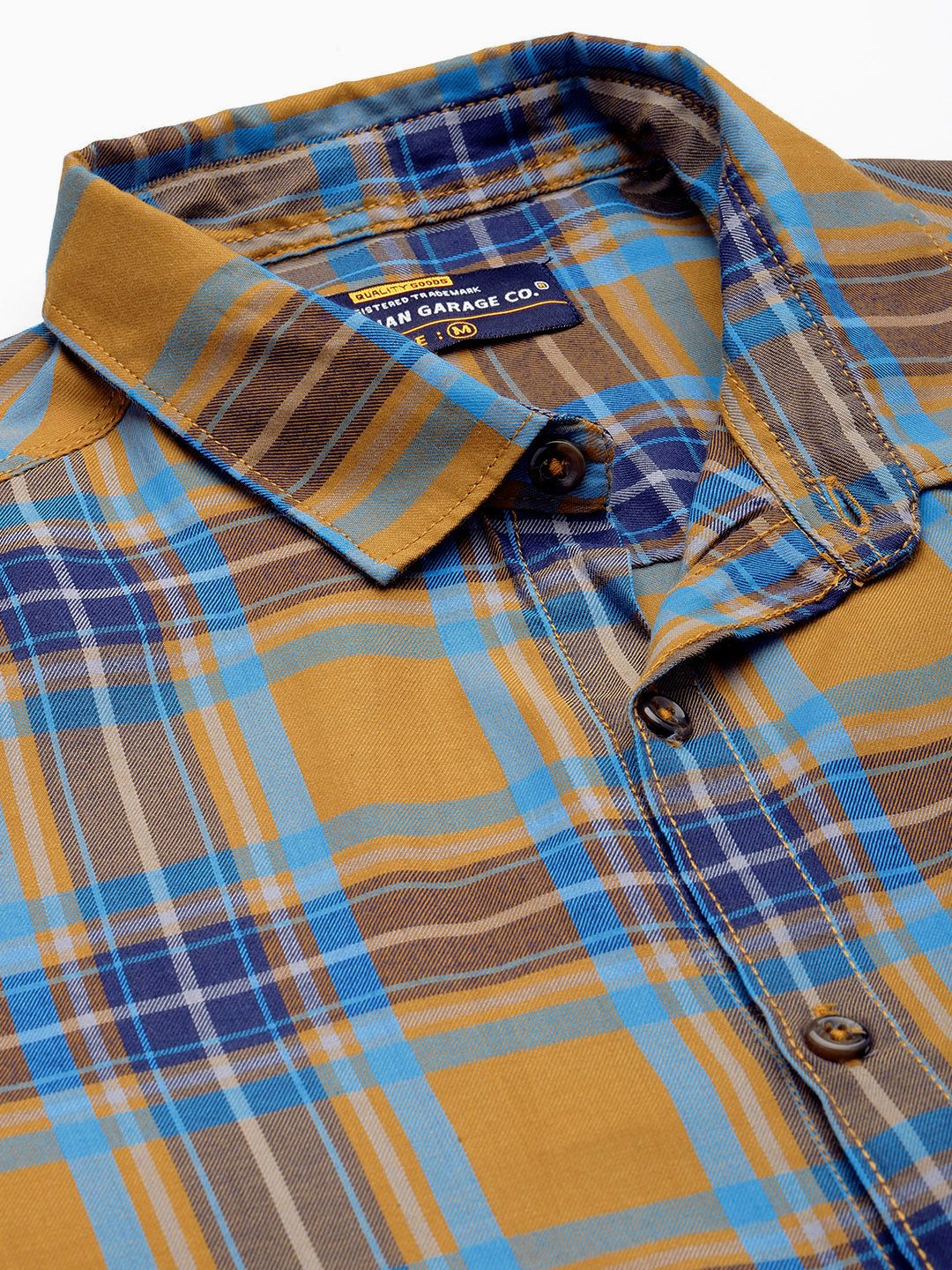 The Indian Garage Co Smart Slim Fit Opaque Checked Casual Shirt