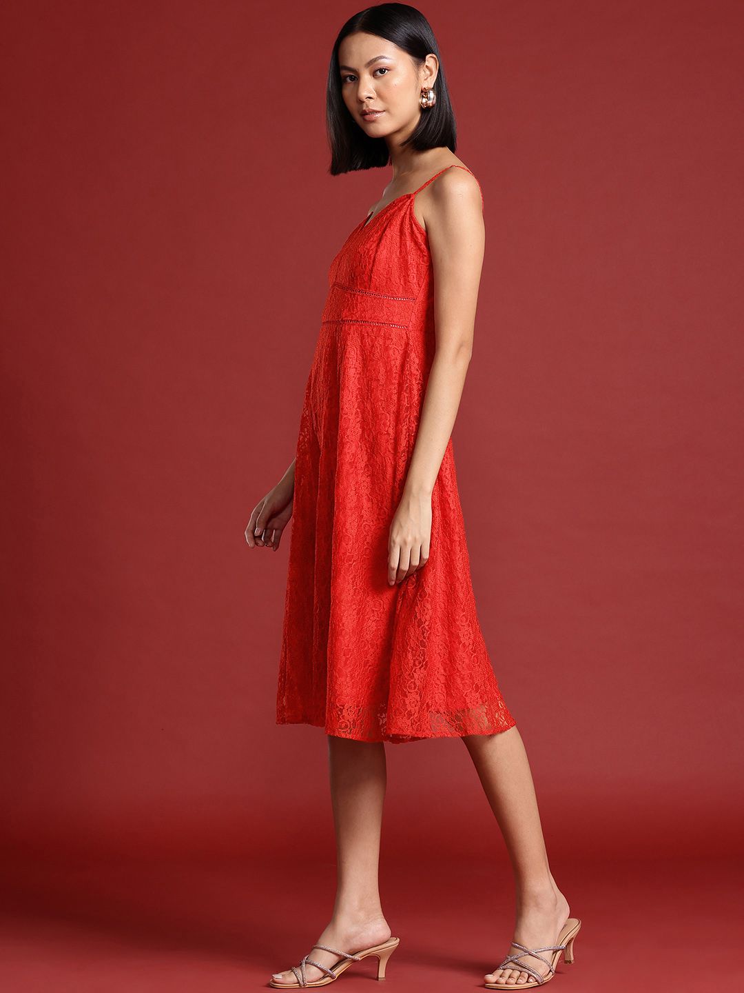 all about you Lace A-Line Midi Dress