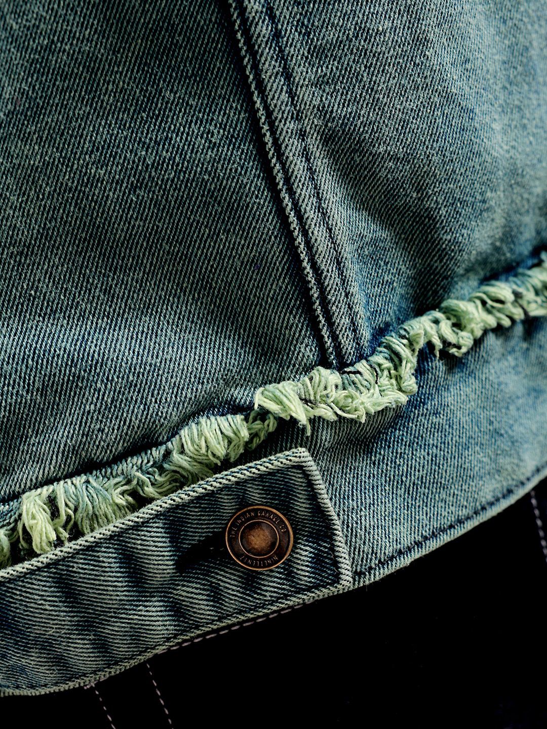 The Indian Garage Co Men Washed Denim Jacket