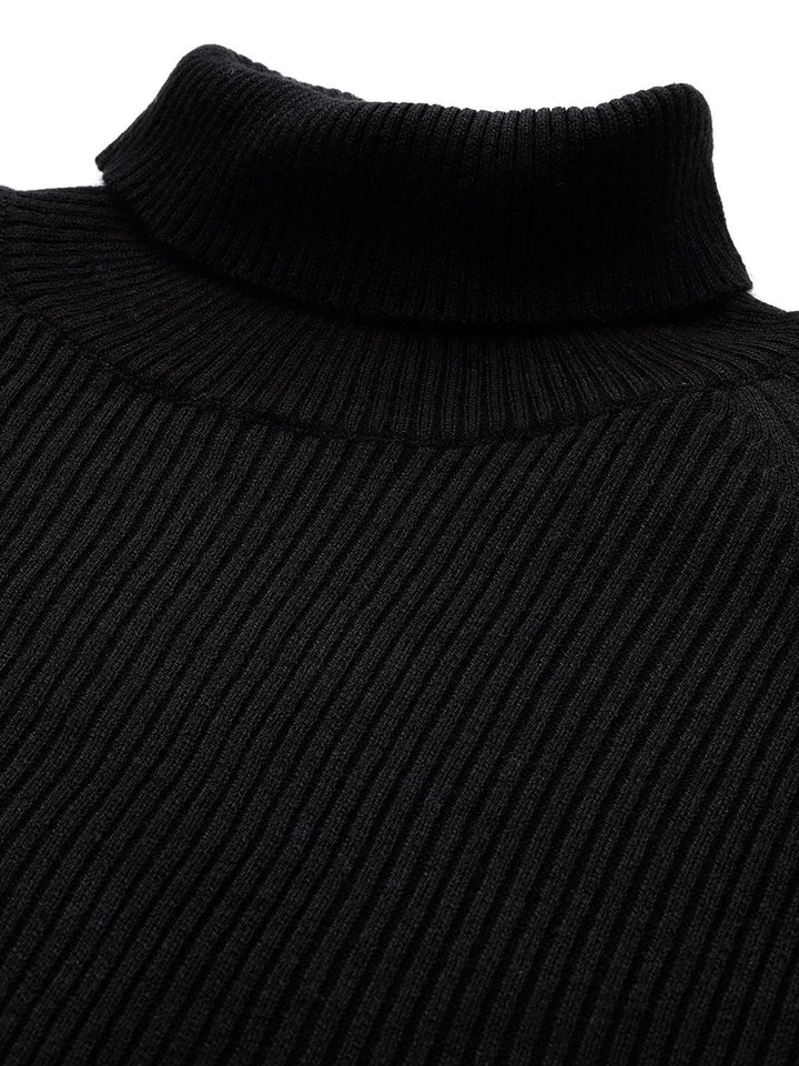 all about you Ribbed Turtle Neck Pullover